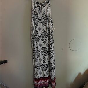 Mudd Black and White Patterned Maxi Dress